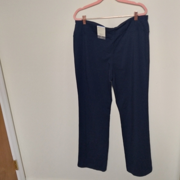 Style & Co Navy Blue Mid Rise Tummy Control Bootcut Ess Yoga Trousers Size XL - Picture 2 of 12